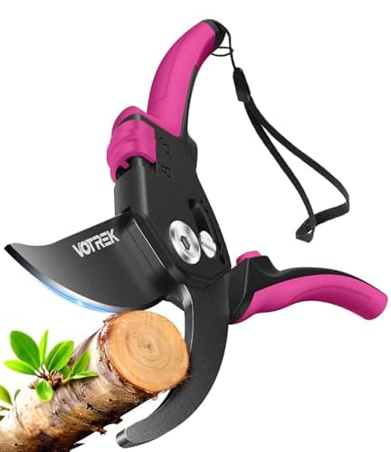 Image of VOTREK Bypass Secateurs for Small Hands with Continuously Adjustable Grip, SK5 Steel Blade & Sealed Spring–21.5cm Professional Pruning Shears for Rose, Branch, Plant, Garden Pruner Scissor Hedge Shear