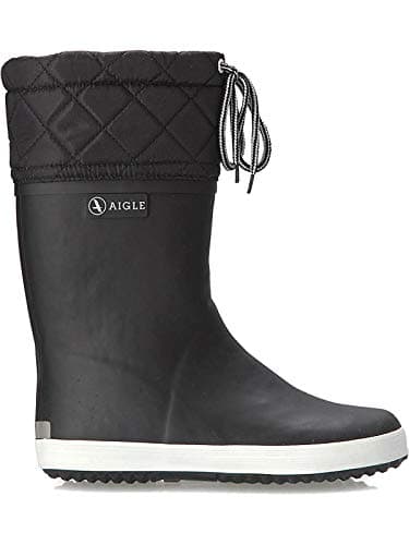 Image of Aigle Unisex Kids' Giboulee Snow Boots, Black (Black/White), 3.5 UK Child