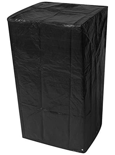 Image of Woodside Black Outdoor Garden Stacking Chair Cover 0.66m x 0.66m x 1.22m/2.2ft x 2.2ft x 4ft