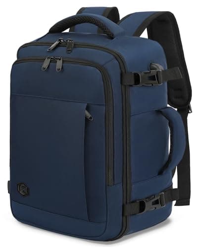 Image of VANKEV 40x30x20 Ryanair EasyJet Eurowings Wizz Air Cabin Bag Underseat 24L Travel Bag Hand Luggage Backpack Carry-ons Cabin Size for Airplanes Flight Travel Ruscksack Fit 15.6 Inch Laptop NAVY