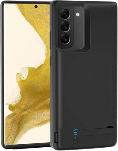 Image of Battery Case for Galaxy S24 Plus, 5000mAh Extended Batteri Charging Cases for Samsung Galaxy S24 Plus Rechargeable External Backup Power Bank Charger Pack Cover,Added Extra Juice Black