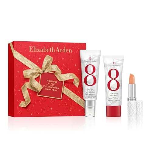 Image of Elizabeth Arden EIGHT HOUR Moisture at Play 3-Piece Gift Set, daily hydrating & nourishing skincare, luxury gifting for women