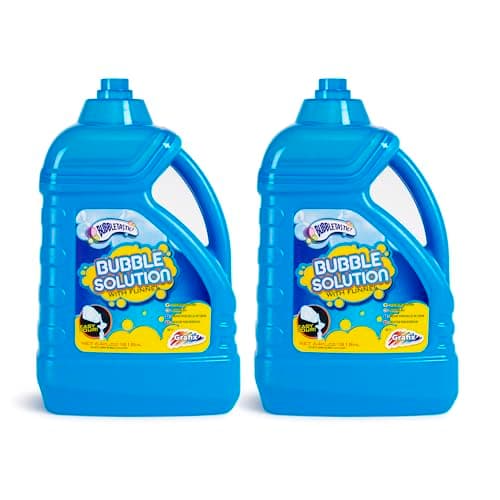 Image of Grafix Bubble Solution 2-Pack | 3.6L Total | Large Bubble Mixture for Machines & Wands | Easy Pour Funnel | Outdoor Bubble Play for Kids