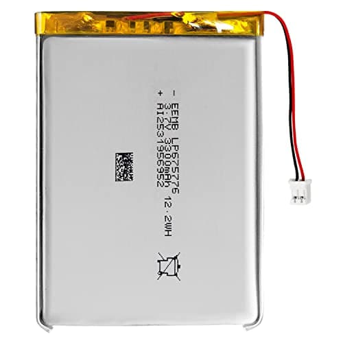 Image of EEMB Lithium Polymer battery 3.7V 3300mAh 675776 Lipo Rechargeable Battery Pack with wire JST Connector-confirm device & connector polarity before purchase