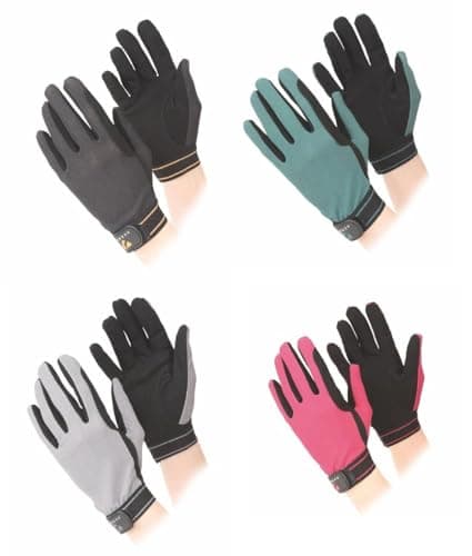Image of Shires Aubrion Mesh Adults Riding Gloves - Grey Small