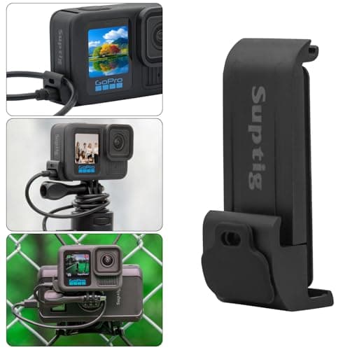 Image of Suptig Upgraded Battery Door Cover, Replacement Side Door for GoPro Hero 13, 12, 11, 10, 9, Water Snow Resistant IPX 6 Waterproof
