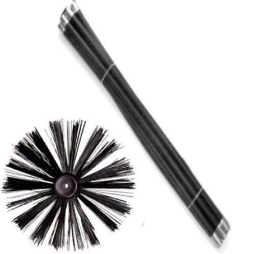 Image of New Chimney Flue Cleaning RODS x 10 X 920MM RODS & 400MM Sweep Brush Sweeping Set KIT 9M Long -EQUIP247UK