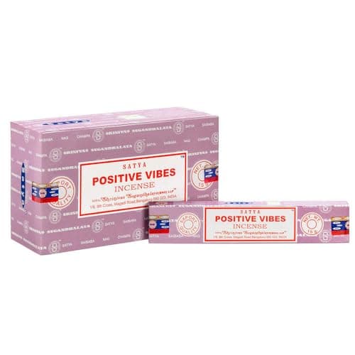 Image of Satya Nag Champa Positive Vibes Incense Sticks, 12 Count