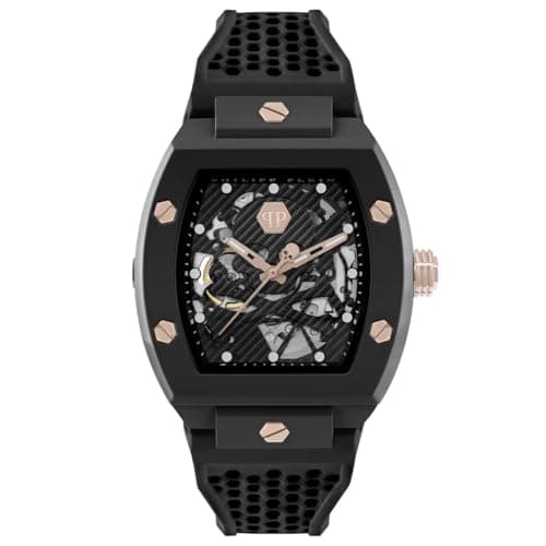 Image of Philipp Plein Men Analogue Automatic Watch The Skeleton Ecoceramic