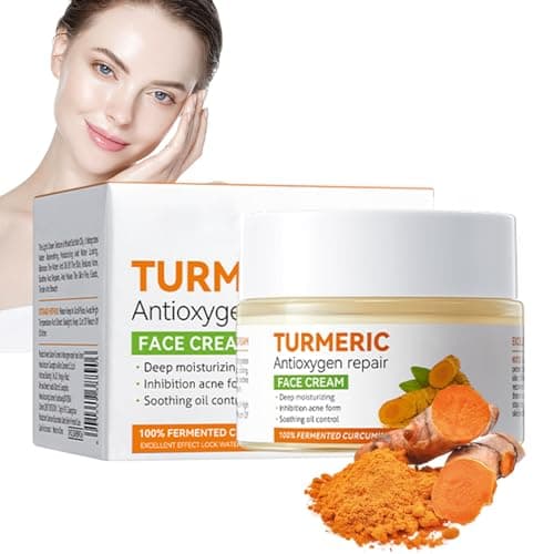 Image of Turmeric Face Cream, Aanti Aging Cream For Radiant and Glowing Skin, Reduce Dark Spots & Hyperpigmentation, Refining Pores, Anti Ageing Moisturiser Cream for Women & Men - Brightening (Turmeric)