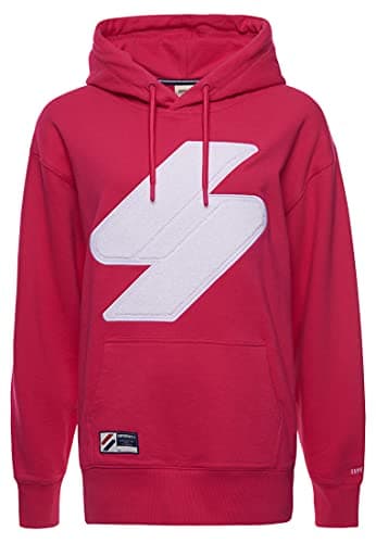 Image of Superdry Women's Code Logo Che Os Hooded Sweatshirt - Pink - XS