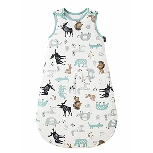 Image of Mosebears Winter Baby Sleeping Bag 2.5 Tog Soft Cotton Wearable Blanket Sleeveless Baby Sleep Sack Designed for Boys and Girls Cute Prints (Ponydeer, 6-12 Months)