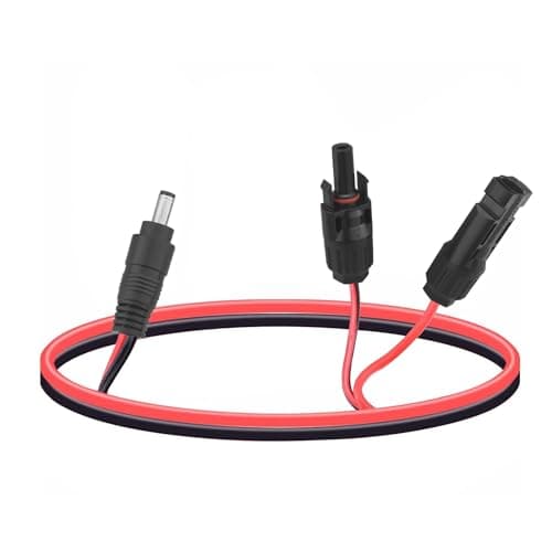 Image of Leehitech 0.55M Solar Panel Extension Cable, 16AWG MC4 Solar Connector to DC 5.5mm x 2.1mm Male Adapter Cable, IP67 Waterproof and Dustproof for Power Station, Ecoflow Solar Generator, Solar System