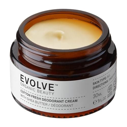 Image of Evolve Organic Beauty Cotton Fresh Natural Deodorant Cream - Vegan - Certified Organic Deodorant (30ml)