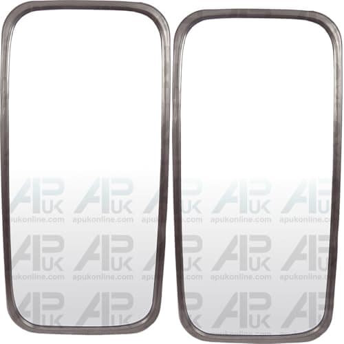 Image of Pair of Universal Mirror Heads & Glass Replacement for Tractor Lorry Digger Truck Plant JCB
