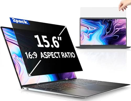 Image of salipt 15.6 inch Computer Privacy Screen Filter for 16:9 Widescreen Display, Screen Privacy Filter,Anti Spy Anti-Glare Blue Light Blocking Screen Protector Film (WxH: 344mmx194mm) 2Pack