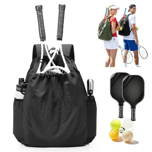 Image of SZLX Tennis Backpack, Spacious Tennis Bag for Men and Women with Multiple Compartments for Tennis Rackets, Pickleball Rackets, Badminton Rackets, Squash Rackets and Balls