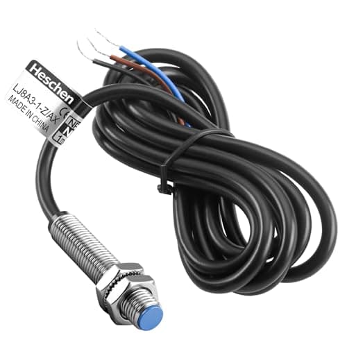 Image of Heschen M8 Inductive Proximity Sensor Switch, Shield Type, LJ8A3-1-Z/AX, Detector 1mm, 10-30VDC 200mA, NPN Normally Closed(NC), 3 Wire