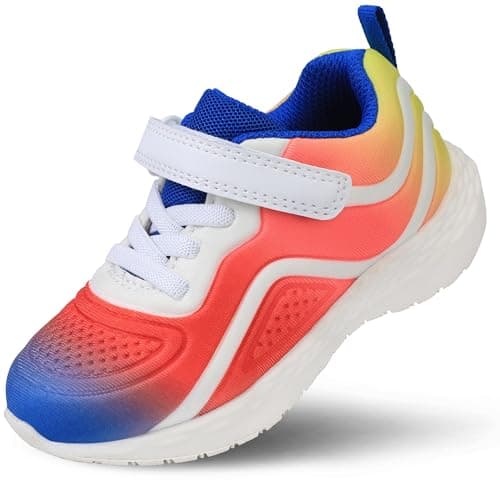 Image of FUPPIA Toddler Running Shoes Boys Girls Shoes Breathable Lightweight Fashion Child Sneakers Red Size 9