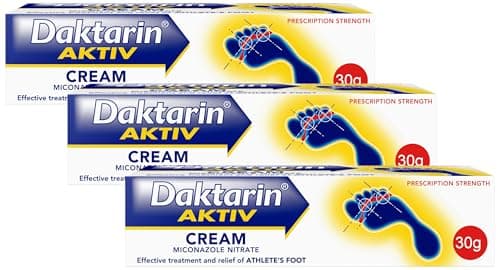Image of Daktarin Aktiv Cream (3x 30g), Help Treat Your Athlete's Foot