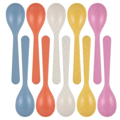 Image of 10 PCS Plastic Spoons, Plastic Teaspoons with Durable Construction, Ideal for Everyday Use and Convenient Serving, Lightweight Design and Practical Size for Various Occasions