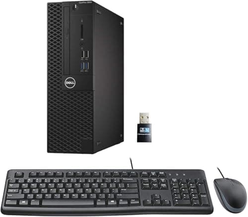 Image of Dell Optiplex 3050 SFF Desktop Computer, Intel Core i5-7500, 16GB RAM, 512GB SSD, WiFi, Bluetooth, QWERTY Keyboard, Windows 11 Pro (Renewed)
