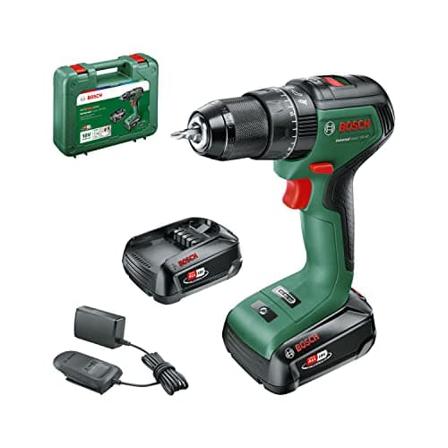Image of Bosch Home and Garden Cordless Combi Drill UniversalImpact 18 (2 batteries, 18 Volt System, in carrying case)