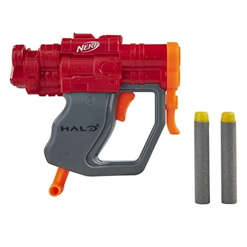 Image of NERF MicroShots Halo SPNKr -- Mini Dart-Firing Blaster and 2 Darts -- Collectible Blaster for Halo Video Game Fans Battlers