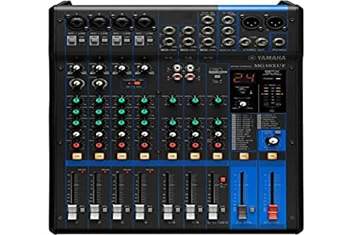 Image of Yamaha MG10XUF Mixing Console - Compact Mixer with 10 Input Channels, SPX Digital Effects, USB Audio Functions and D-PRE Mic Preamps (Fader Version), Black