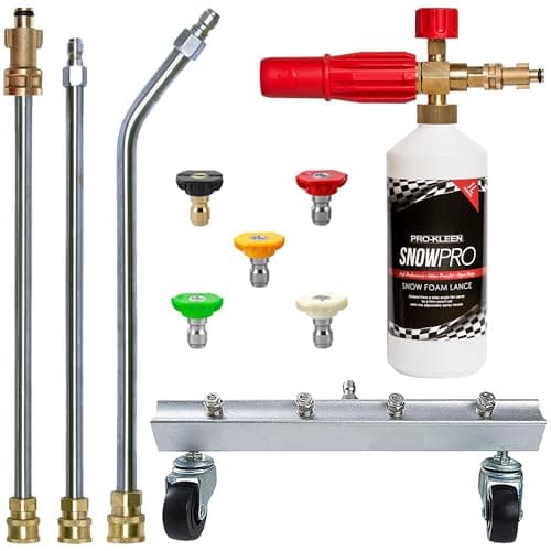 Image of Pro-Kleen Chassis Underbody Undercarriage Cleaner and Snow Foam Lance Compatible with Bosch Pressure Washers with 5 Spray Jet Adaptors