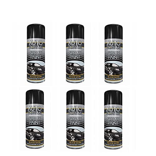 Image of 400ml Black Satin Spray Paint Aerosol Can Auto Extreme Car Van Bike (6)