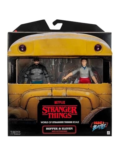 Image of Stranger Things 4 Inch Figure Hunt & Battle 2-Pack Hopper & Eleven