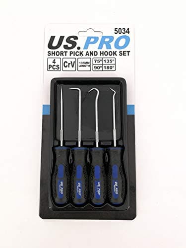 Image of US PRO 4pc Short Mini Pick & Hook Set 5034