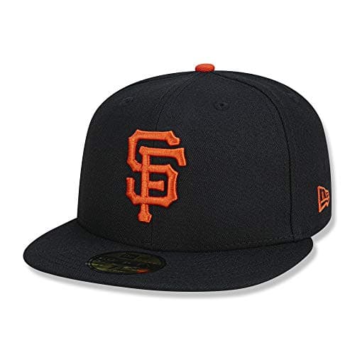 Image of New Era x MLB Men's Los Angeles Dodgers Basic 56Fifty Fitted Hat Black/White 7 1/4