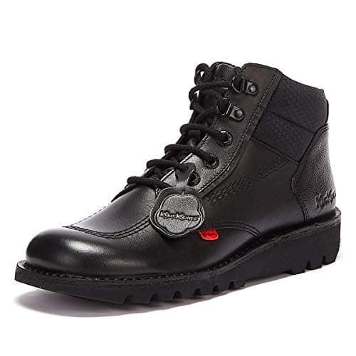 Image of Kickers Unisex Baby Kick Hi Ankle Boots with Zip | Extra Flexibility For | Easy On And Off, White, 3 UK Child