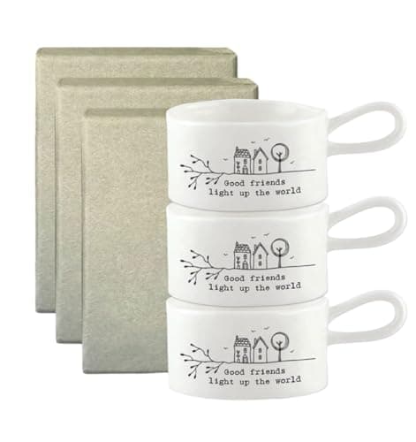 Image of Syzplnwy Tea Light Holder with Handle, Gift for Best Friends, Set of 3 Handled Votive Candle Holders