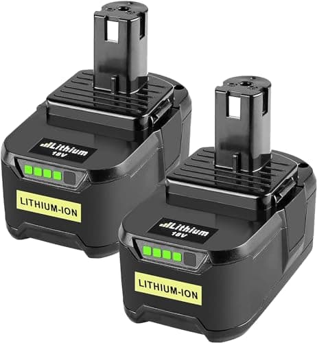 Image of 2X 18V Compatible for Ryobi 5.0Ah Battery RB18L13, RB18L15, RB18L20, RB18L25, RB1840X, RB1840T, RB18L50