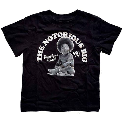 Image of Biggie Smalls Toddler T Shirt Baby Logo Official Black 12 Months to 5 yrs 24 Mois