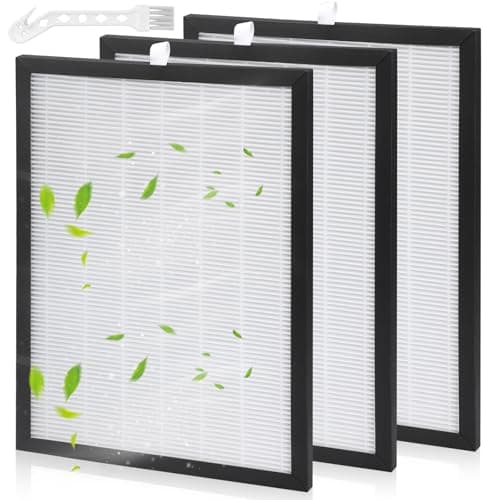 Image of Kigniote 3 Pack HEPA Filter Compatible with Meaco Dehumidifier 20L 20LE Low Energy and Air Purifier 26x19x1cm Not Compatible with MeacoDry Arete Series 20L 18L & 25L Dehumidifier