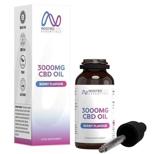 Image of 3000mg CBD Oil, High Strength CBD Oil for Anxiety, Stress and Sleep Support, Pleasant Tasting Drops with MCT for Daily Wellness (Berry)