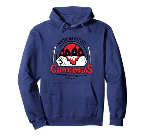 Image of Marvel Deadpool Maximum Effort Chimichanga's Distressed Funny Pullover Hoodie