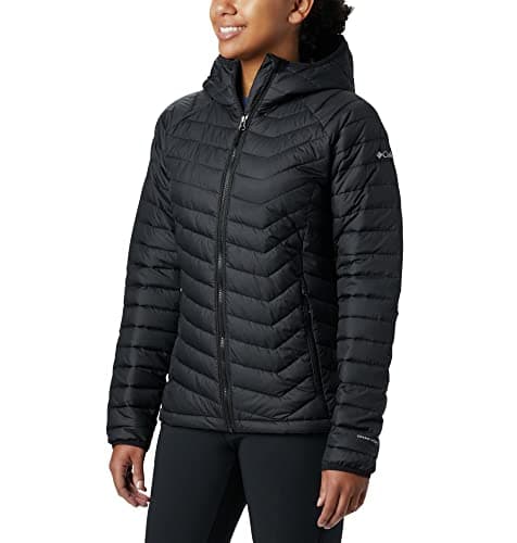 Image of Columbia Women's Powder Lite Hooded Jacket, Hooded Puffer Jacket, Black, Size S