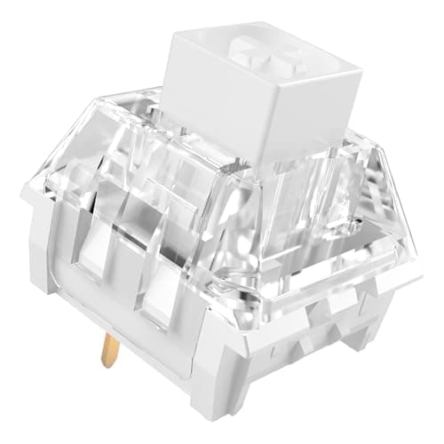 Image of Zjmehty Kailh Box White Mechanical Keyboard Switches,3-Pin 45gf Clicky/Speed Typing/Gaming/Waterproof Switches(72Pcs,Kailh Box White)