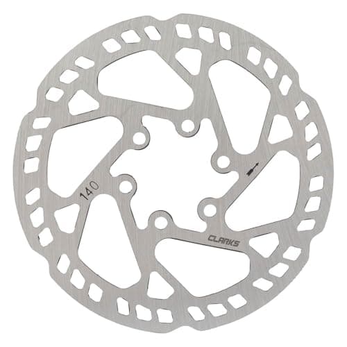 Image of Clarks Cycle Systems CL-01 Single Piece Steel Disc Brake Rotor, Silver, 140mm