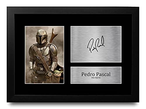 Image of HWC Trading FR A4 Pedro Pascal The Mandalorian Gifts Printed Signed Autograph Picture for TV Show Fans - A4 Framed