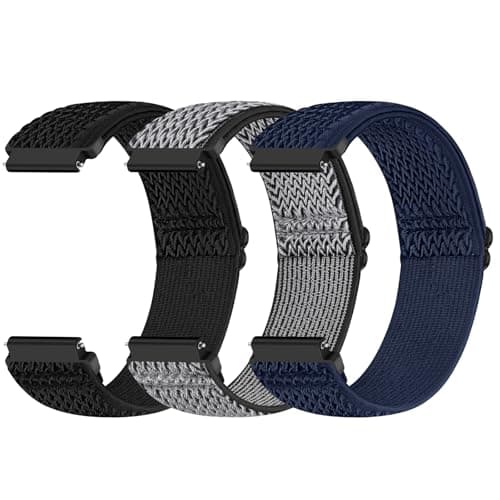 Image of 22mm Quick Release Elastic Straps Compatible with Samsung Galaxy Watch 3 45mm/Garmin Venu 4 45mm/3 45mm/Venu 2/Vivoactive 4/Forerunner 570(47mm)/255/265/Amazfit Helio/Bip 6/5/Balance 2 Women Men