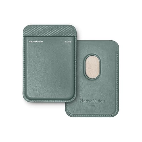 Image of Native Union (Re Classic Wallet | Magnetic – MagSafe Compatible Card Holder for iPhone Air, 17, 16, 15, 14 – Extra Secure & Ultra Slim – Safely Stores 3 Cards – Recycled Materials (Slate Green)