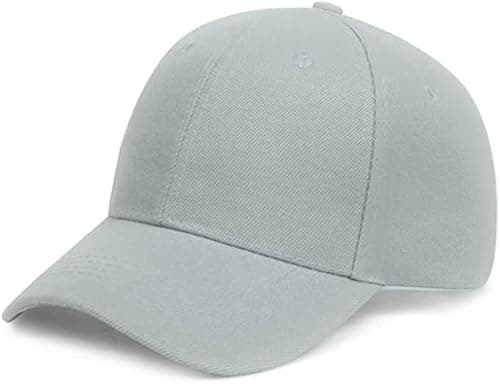 Image of ASD Accessories Men's Women's Baseball Classic Caps, Men Women Unisex Adjustable Baseball Caps (UK, Alpha, One Size, Light Grey)