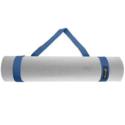 Image of ProsourceFit Yoga Mat Carrying Sling, Easy Adjustable Carry Strap 60” Long Cotton, Navy