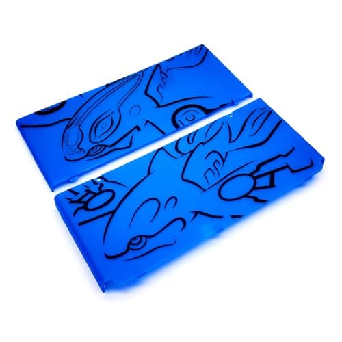 Image of New for New3DS Extra Faceplate Cover Plate Replacement PKM Sapphire Limited, for New 3DS Small Handheld Game Console, Custom Blue Color Frosted Top & Bottom Outer Shell Coverplate 2 PCS Set